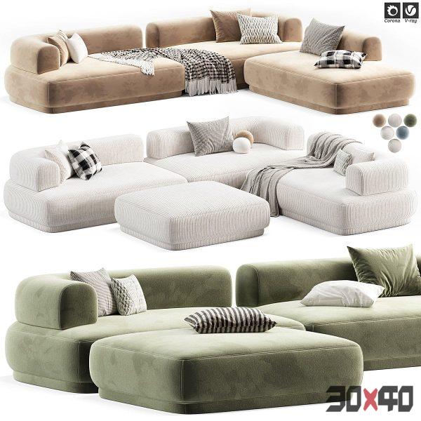 BUMPER Sectional Sofa-30x40 Mood