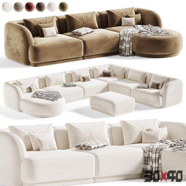 Miley 6 seater corner Sofa By Naduvi