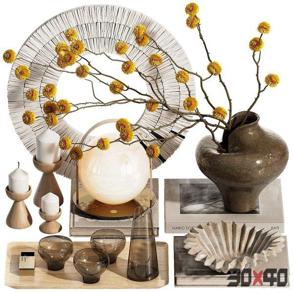 Decorative set with branch ch29-30x40 Mood