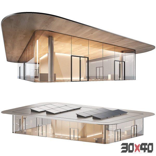 Commercial building 7. Exhibition salon store. Showroom. Museum.